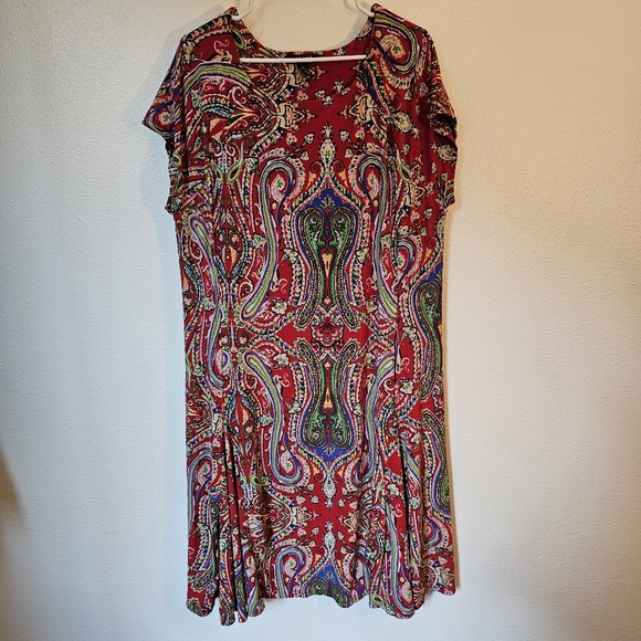 Lauren Ralph Lauren Dresses & Skirts - 2X Lauren Ralph Lauren Red Paisley Print Dress
